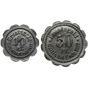 Szczecin (Stettin), 10 and 50 fenig 1920 (2pcs)