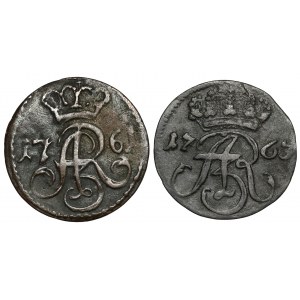 Augustus III Saxon, Shelag Torun 1761 and Danzig 1763 (2pc)