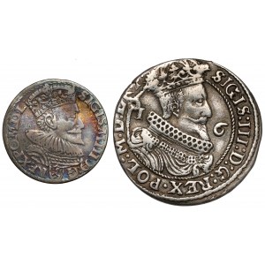 Sigismund III. Vasa, Trojak Malbork 1593 und Ort Gdansk 1626 (2 St.)