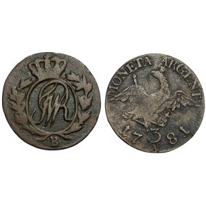 South Prussia, Half-penny Wroclaw 1797 and 3 krajcars 1781-A (2pcs)