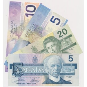 Canada, 5 - 20 Dollars 1986-2002 (4pcs)