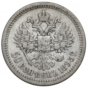 Rusko, Mikuláš II, 50 kopějek 1895 AG
