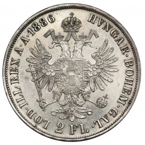 Austria-Hungary, Franz Joseph I, 2 florin 1885