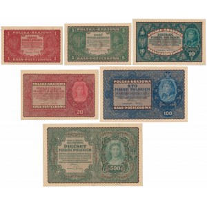 Zestaw 1 - 500 mkp 08.1919 (6szt)