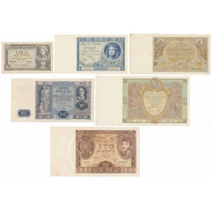 Zestaw ładnych banknotów z lat 1929-1936 (6szt)