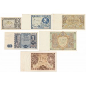 Sada pěkných bankovek z let 1929-1936 (6ks)
