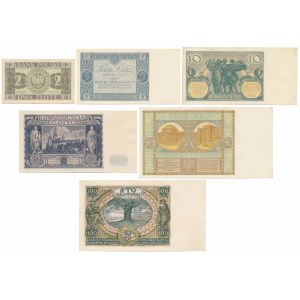 Zestaw ładnych banknotów z lat 1929-1936 (6szt)