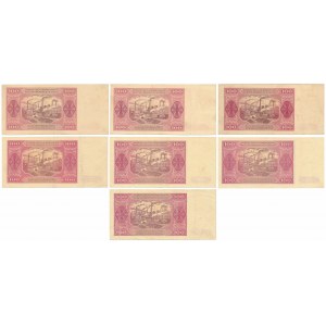 100 złotych 1948 - MIX serii (7szt)