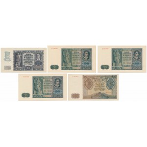 Banknoty okupacyjne 1940 -1941 (5szt)