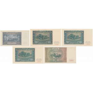 Okupační bankovky 1940-1941 (5ks)