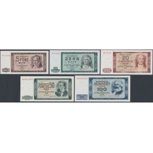 Germany, DDR 5 - 100 Mark 1964 (5pcs)