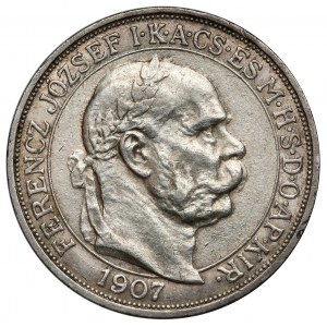 Österreich-Ungarn, Franz Joseph I., 5 Kronen 1907 - 40. Jahrestag der Krönung