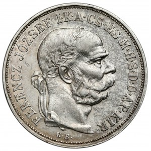 Rakousko-Uhersko, František Josef I., 5 korun 1900 KB