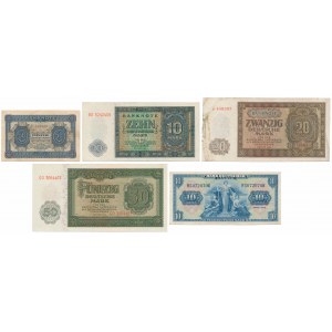 Germany, 50 pfg - 50 mk 1948-1949 (5pcs)