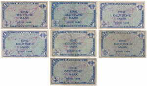Niemcy, 1 Mark 1948 - zestaw (7szt)