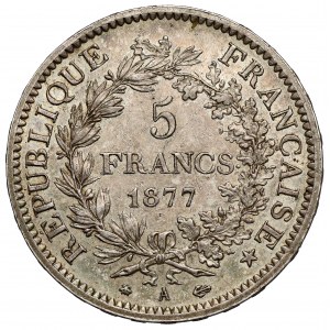 Francúzsko, 5 frankov 1877-A