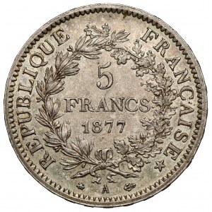 Francie, 5 franků 1877-A