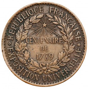 France, Medal 1889 - Centennial Exposition Universelle