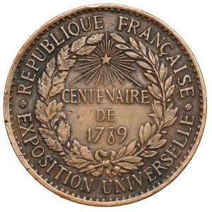 France, Medal 1889 - Exposition Universelle / Centenaire de 1789