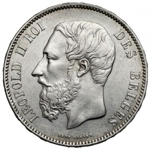Belgie, 5 franků 1873