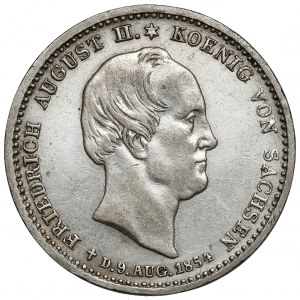 Sachsen, Friedrich August II, 1/3 taler 1854 - Königs Tod