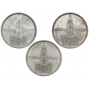 2 mark 1934, Kirche, Satz (3Stk)