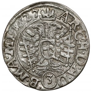 Rakousko, Ferdinand II, 3 kreuzer 1627-N, Nikolsburg