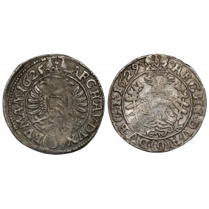 Čechy, Ferdinand II, 3 krejcary 1625-1629, šarže (2ks)