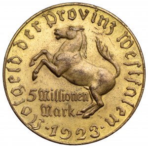 Westfalen, 5 Millionen Mark 1923