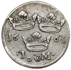Sweden, Karl XII, 1 mark 1663 GW