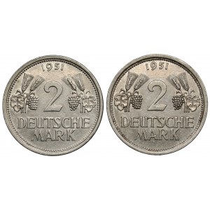 2 mark 1951-J, Satz (2Stk)