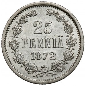 Fínsko / Rusko, Alexander II, 25 penniä 1872