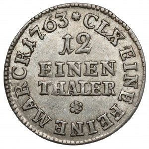 Fryderyk Chrystian, 1/12 talara 1763 IFóF, Lipsk