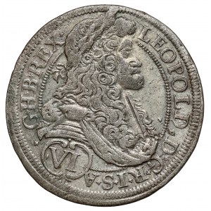 Rakúsko, Leopold I, 6 kreuzer 1690 MM - Viedeň