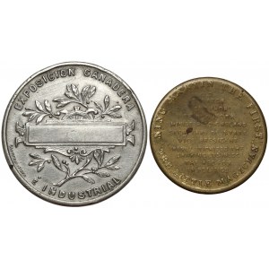 USA, Medaile, Exposition Ganadera (stříbrná) a 8. prezident van Buren (2ks)