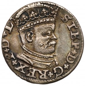 Stefan Batory, Trojak Riga 1586 - Kreuze