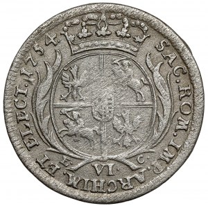 August III Saský, šiesty z Lipska 1754 ES