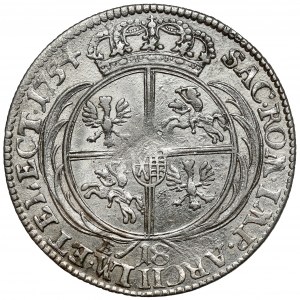 August III Sas, Ort Leipzig 1754 EC - malá busta - ZRADA