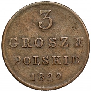 3 Polish pennies 1829 FH