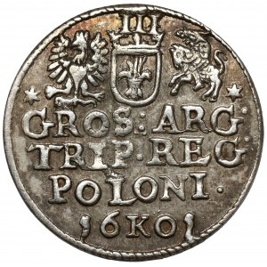 Zygmunt III Waza, Trojak Kraków 1601 - w prawo