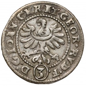 Śląsk, Jan Chrystian i Jerzy Rudolf, 3 krajcary 1610, Złoty Stok