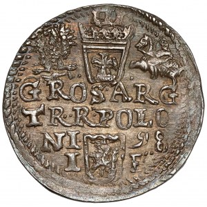 Zygmunt III Waza, Trojak Olkusz 1598 - brak R - b.ładny