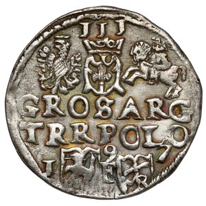 Žigmund III Vaza, Trojak Lublin 1597 - dátum vedľa monogramu - vzácne