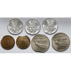 Destrukty 2 - 10 złotych 1958-1984 - końcówki blachy (7szt)