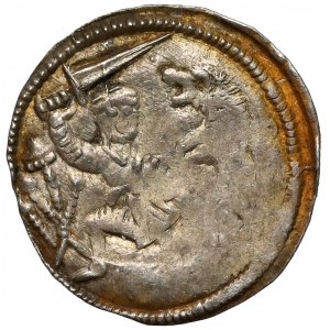 Ladislaus II the Exile, Denarius - Fight with the Lion