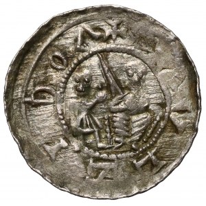 Ladislaus II the Exile, Denarius - Fight with the Lion