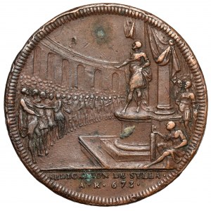 Schweiz, Medaille (1740-1750), Sulla / Abdankung von Sulla