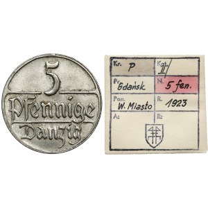 Gdansk, 5 fenig 1923 - ex. Kalkowski