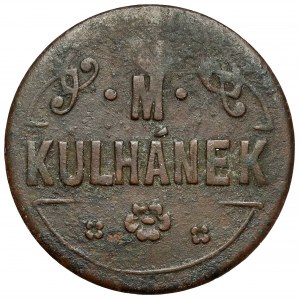 M. Kulhánek, żeton o nominale 1L - punca z literą P
