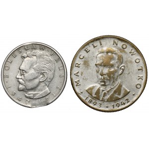 10 i 20 złotych 1974-1982 - destrukt i falsyfikat z epoki (2szt)